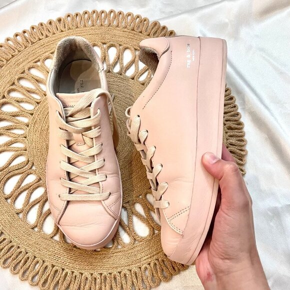 Rag & Bone RB1 Light Pink Low Leather Sneakers Unisex Size EU 37 - Picture 2 of 12